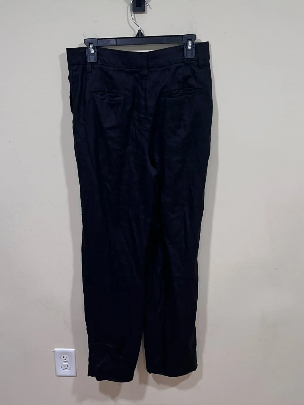 Reformation Mason Linen Pants in Black size 8 trousers EUC